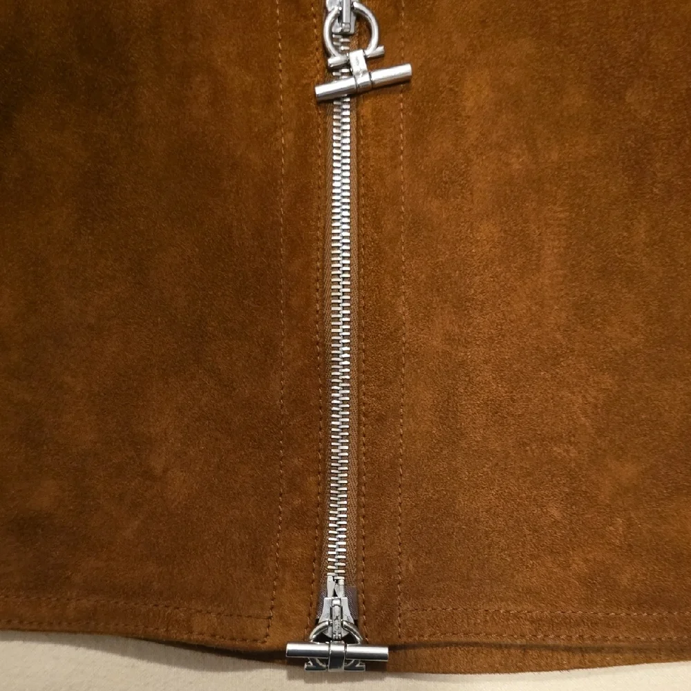 Salvatore Ferragamo Brown Suede Shirt Jacket - Picture 3 of 5